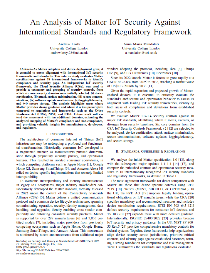 Matter Regulations Paper