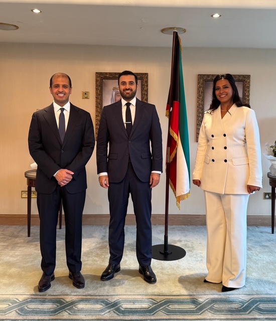 Mohammad Alhussan with Dr. Abdullah Al-Meshal and Dr. Hessah Alojayan in London